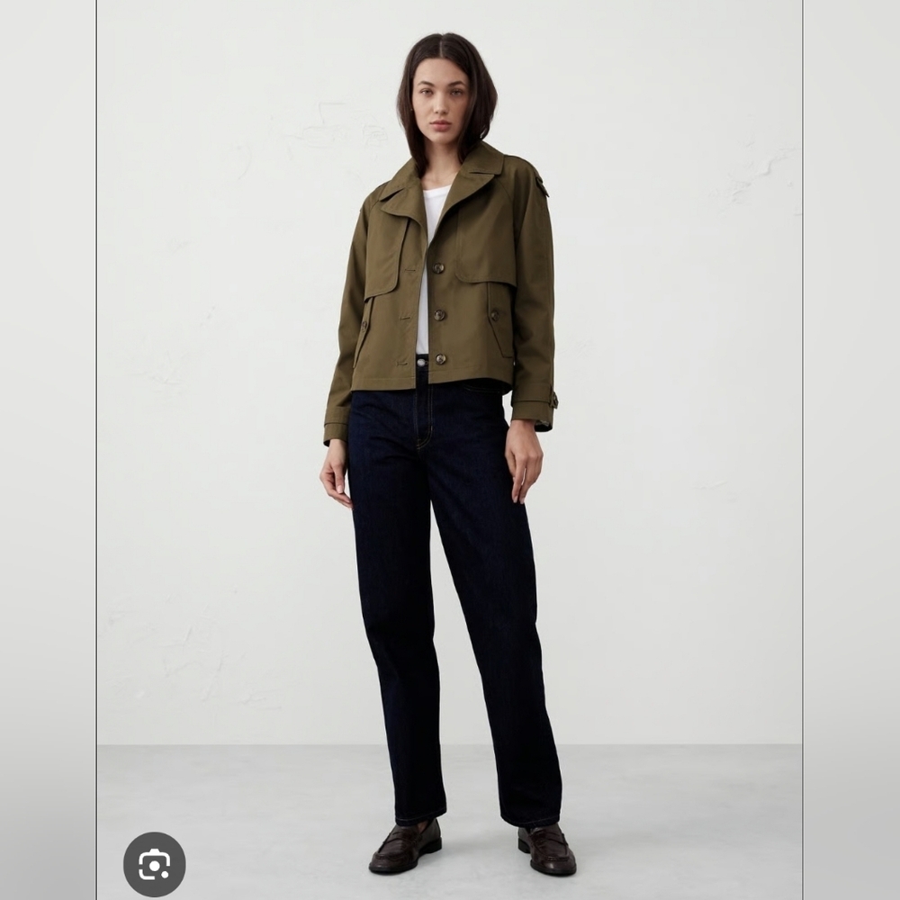 NWT New Heritage Olive Short Trench Jacket Size Small By Banana Republic Factory - Picture 11 of 11